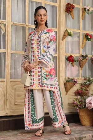 Floral Elegance Kurti & Palazzo Set